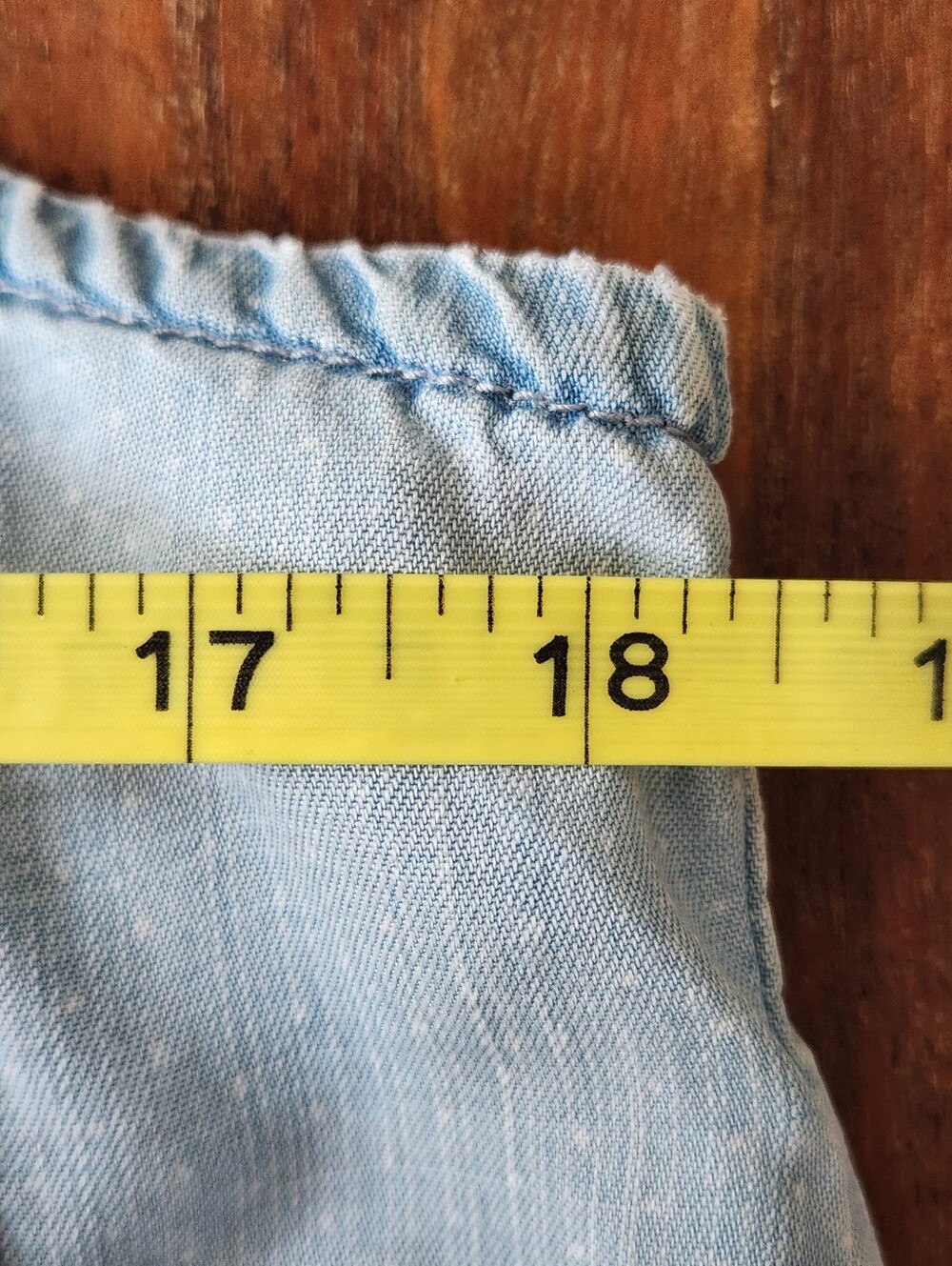 Anthropologie cloth & stone Light Blue Sleeveless Chambray Button-Front Shirt - Picture 7 of 9